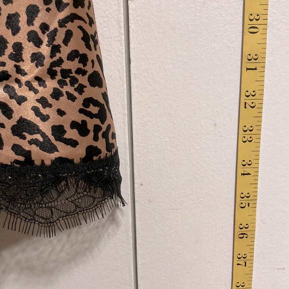 IN BLOOM by JONQUIL Cheetah Print Chemise Black Lace Trim Womens Large - Picture 7 of 11